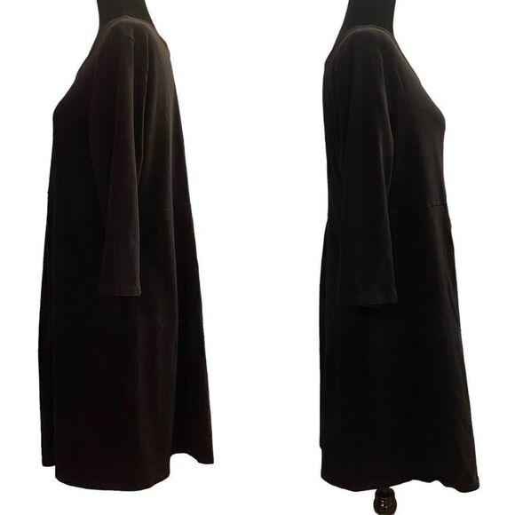 Old Navy Black 3/4 Sleeves A-Line Maternity Dress Size XL - Picture 3 of 13